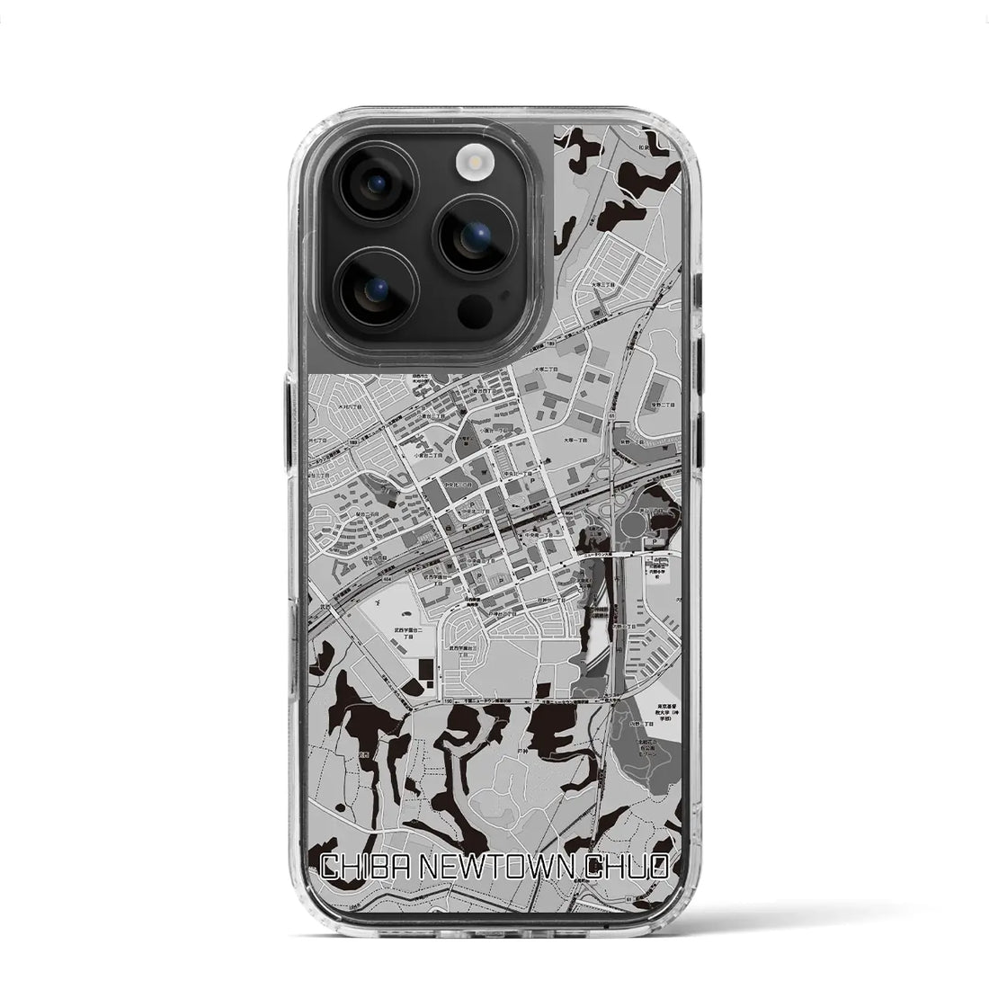 【千葉ニュータウン中央（千葉県）】地図柄iPhoneケース（MagSafeタイプ）