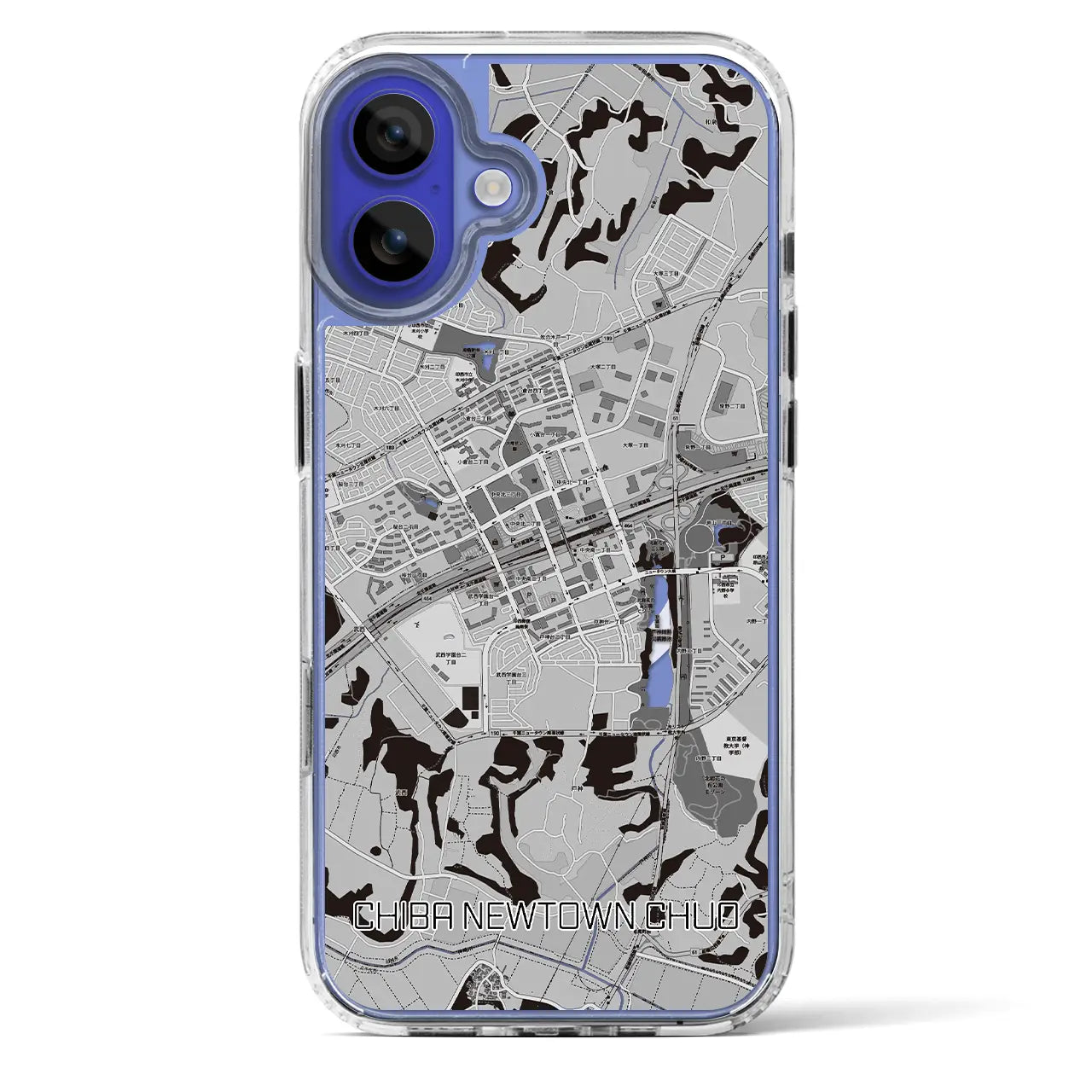【千葉ニュータウン中央（千葉県）】地図柄iPhoneケース（MagSafeタイプ）