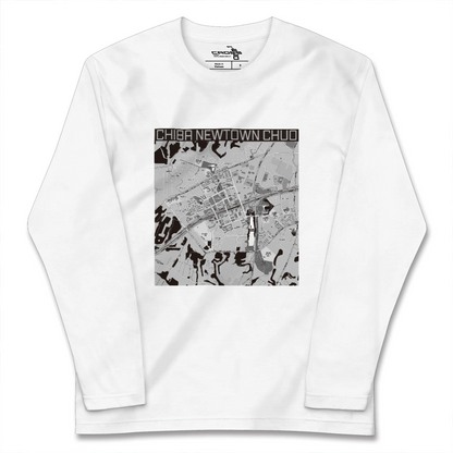 【千葉ニュータウン中央（千葉県）】地図柄ロングスリーブTシャツ