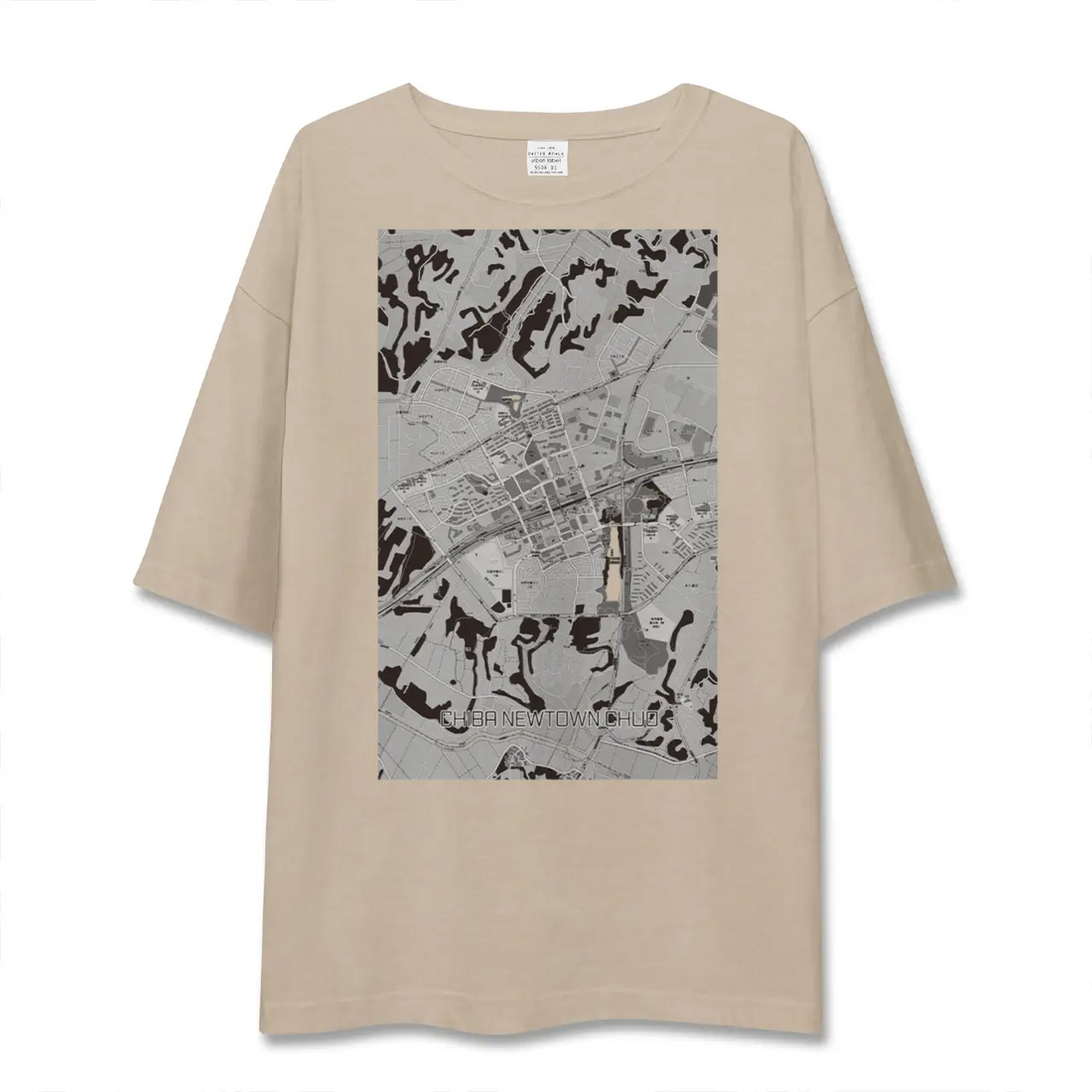【千葉ニュータウン中央（千葉県）】地図柄ビッグシルエットTシャツ