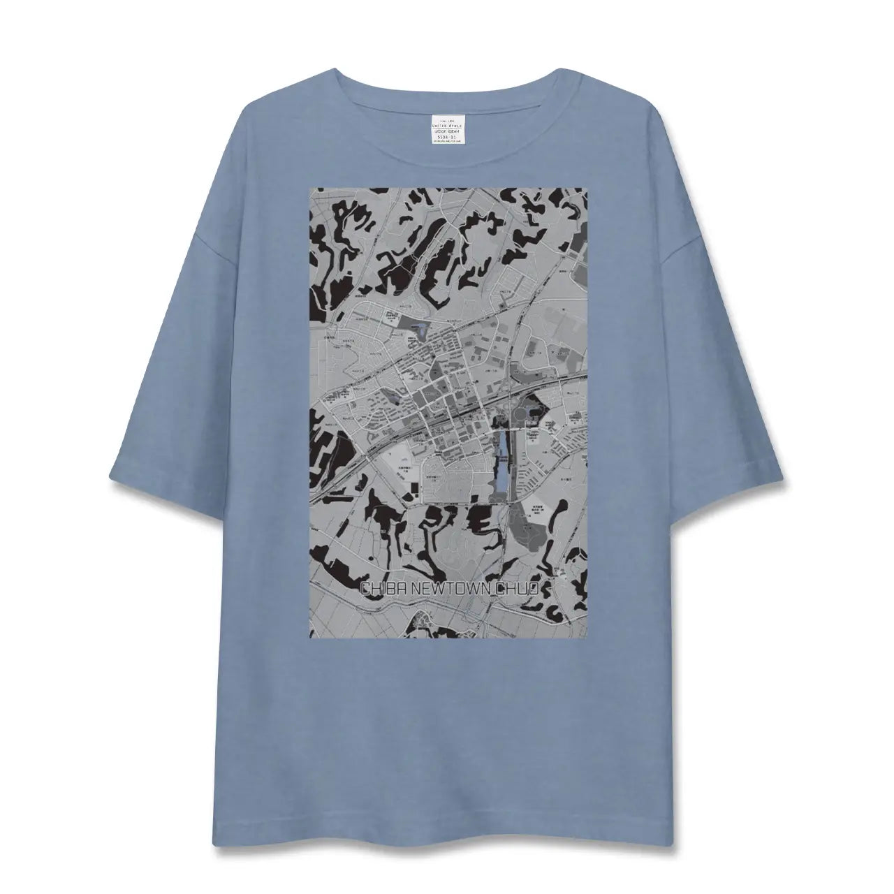 【千葉ニュータウン中央（千葉県）】地図柄ビッグシルエットTシャツ