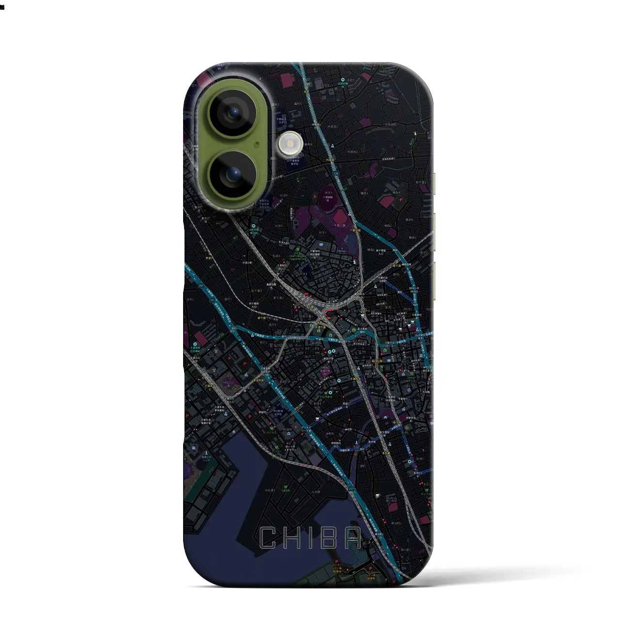 【千葉（千葉県）】地図柄iPhoneケース（バックカバータイプ）