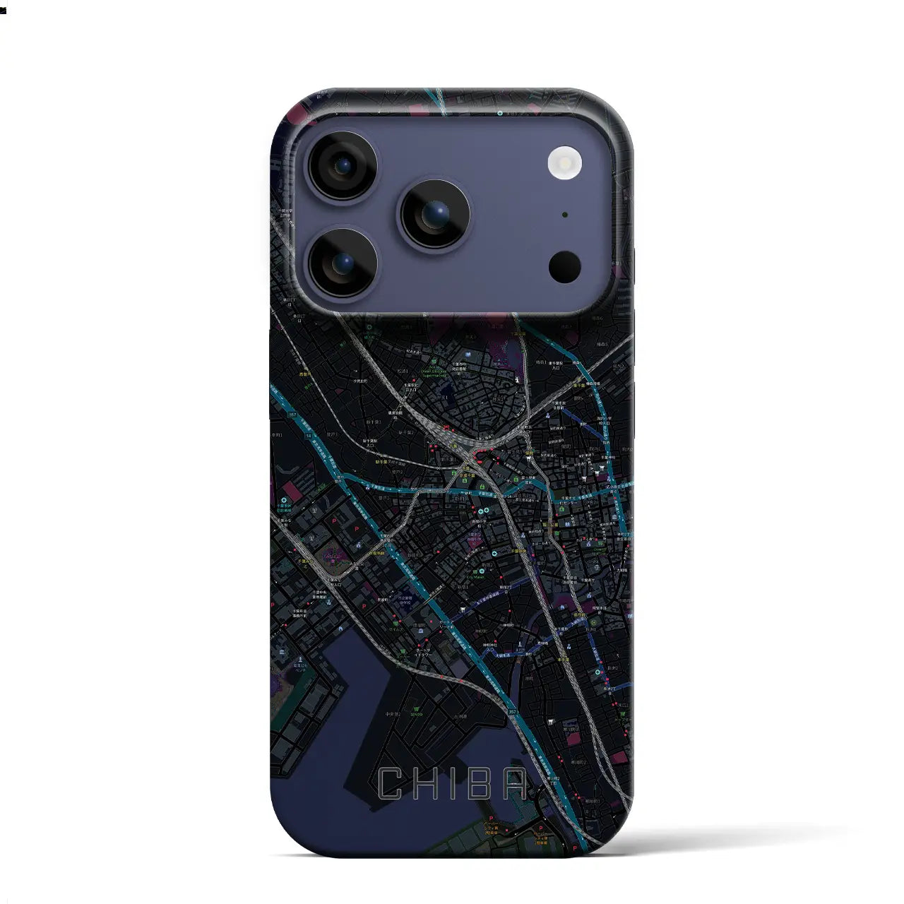 【千葉（千葉県）】地図柄iPhoneケース（バックカバータイプ）