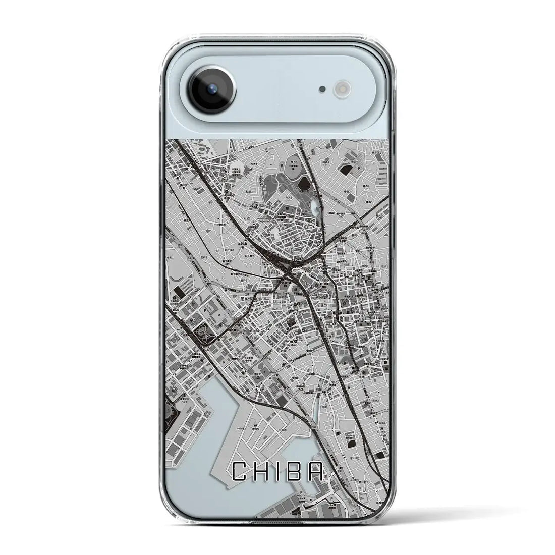 【千葉（千葉県）】地図柄iPhoneケース（クリアタイプ）モノトーン・iPhone 17 Pro Max 用