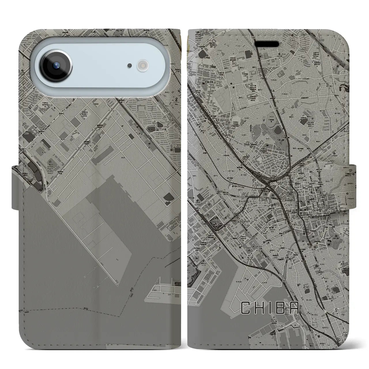 【千葉（千葉県）】地図柄iPhoneケース（手帳タイプ）