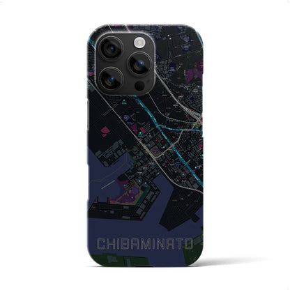 【千葉みなと（千葉県）】地図柄iPhoneケース（バックカバータイプ）