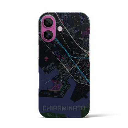 【千葉みなと（千葉県）】地図柄iPhoneケース（バックカバータイプ）