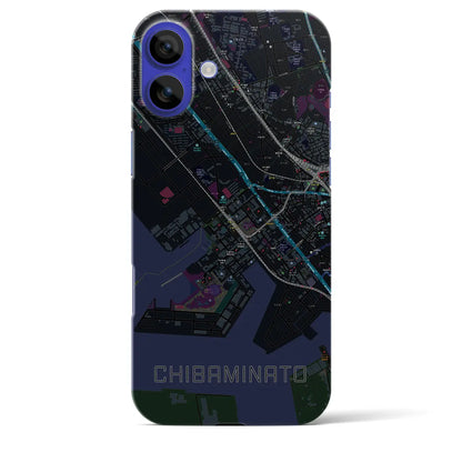【千葉みなと（千葉県）】地図柄iPhoneケース（バックカバータイプ）