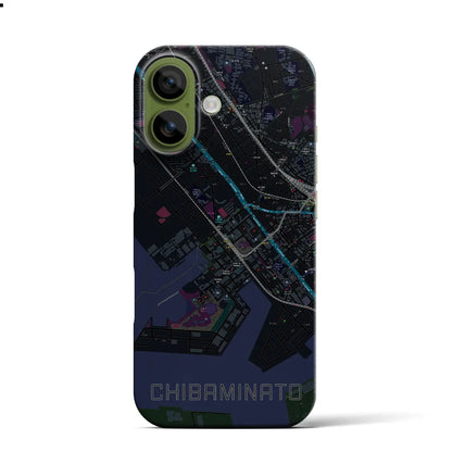 【千葉みなと（千葉県）】地図柄iPhoneケース（バックカバータイプ）