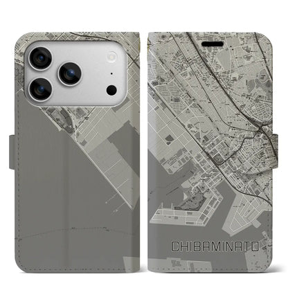 【千葉みなと（千葉県）】地図柄iPhoneケース（手帳タイプ）