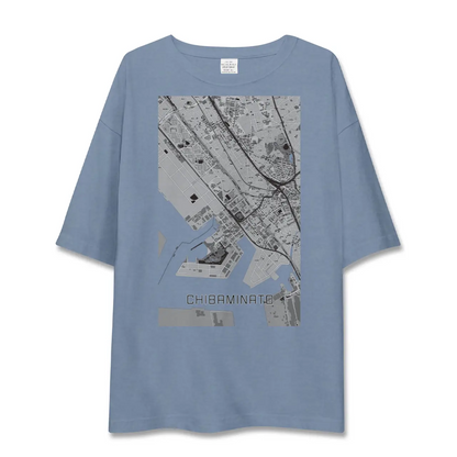 【千葉みなと（千葉県）】地図柄ビッグシルエットTシャツ