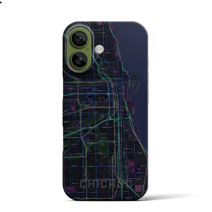 【シカゴ（アメリカ）】地図柄iPhoneケース（バックカバータイプ）
