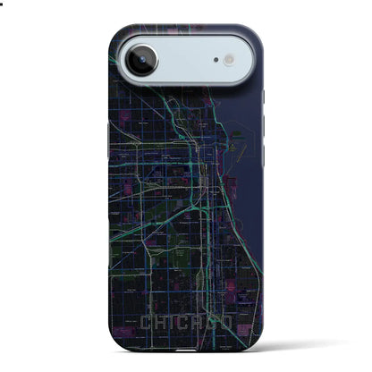 【シカゴ（アメリカ）】地図柄iPhoneケース（バックカバータイプ）