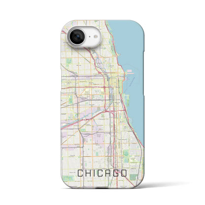 【シカゴ（アメリカ）】地図柄iPhoneケース（バックカバータイプ）