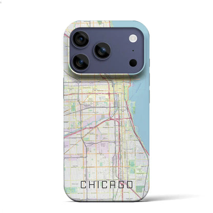 【シカゴ（アメリカ）】地図柄iPhoneケース（バックカバータイプ）