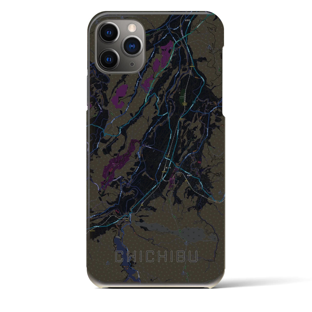 【秩父（埼玉県）】地図柄iPhoneケース（バックカバータイプ）