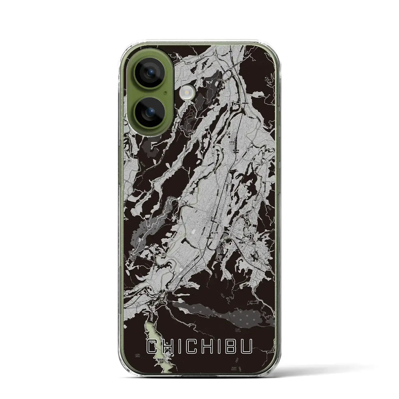 【秩父（埼玉県）】地図柄iPhoneケース（クリアタイプ）