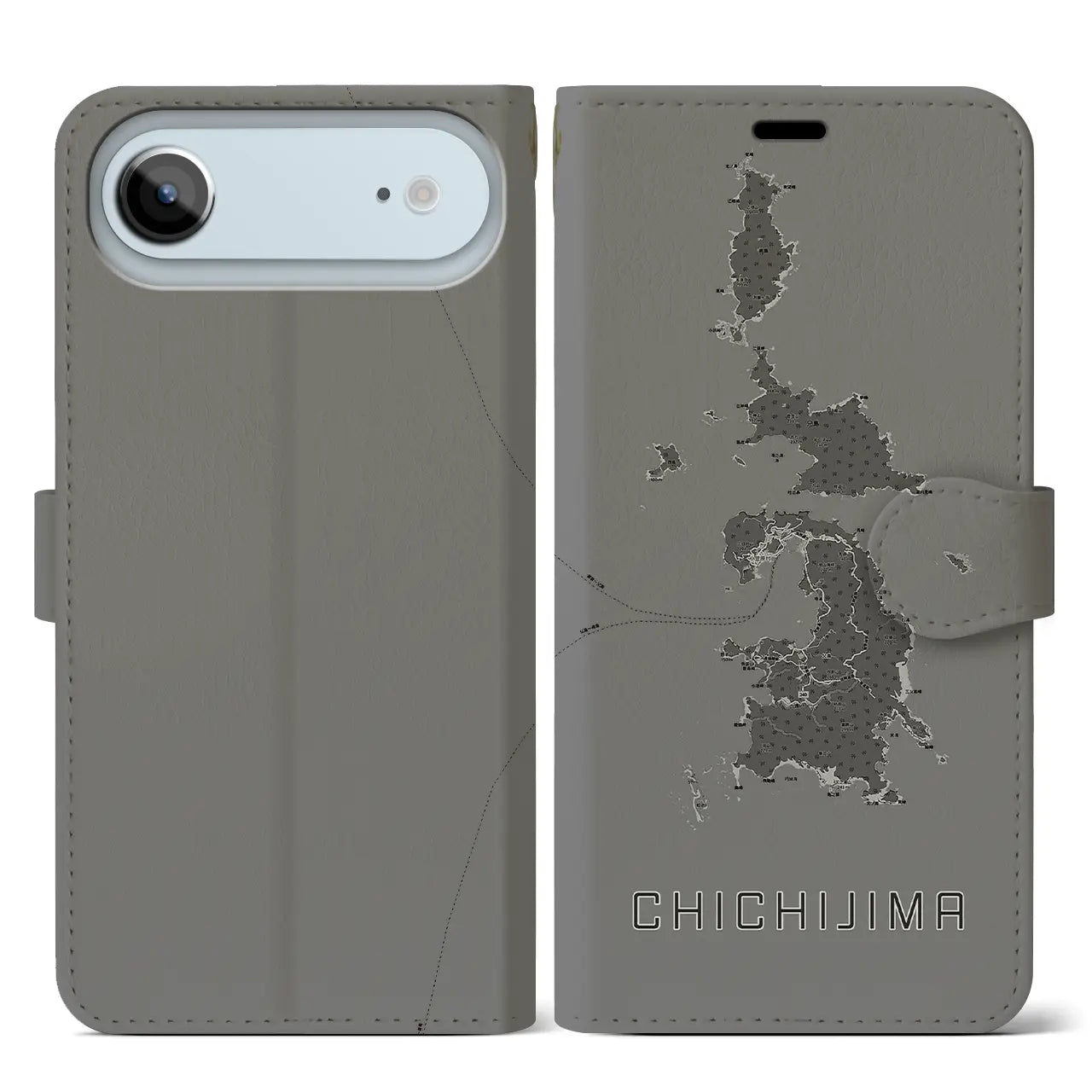 【父島（東京都）】地図柄iPhoneケース（手帳タイプ）