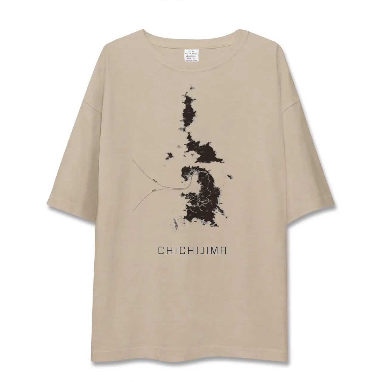 【父島（東京都）】地図柄ビッグシルエットTシャツ