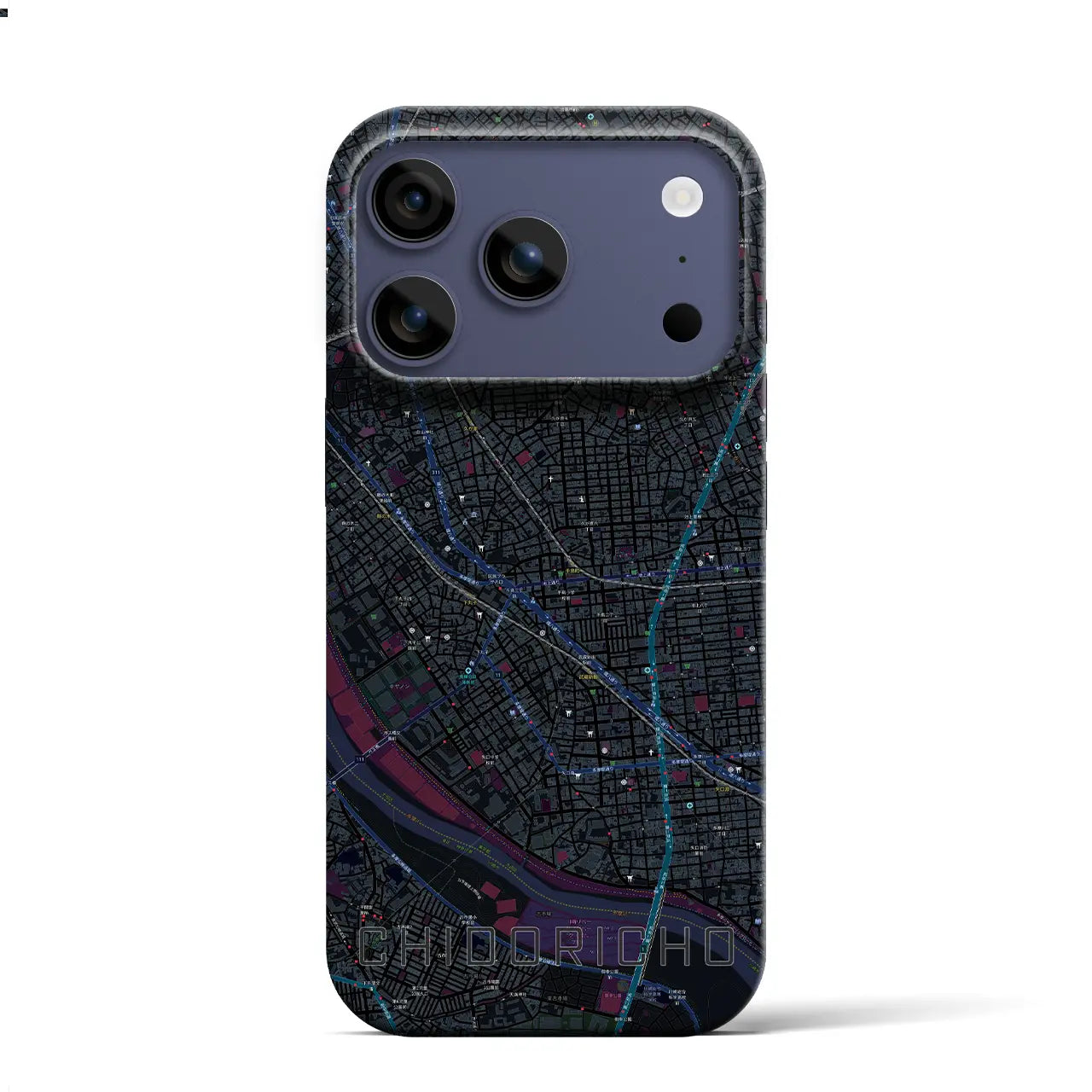 【千鳥町（東京都）】地図柄iPhoneケース（バックカバータイプ）