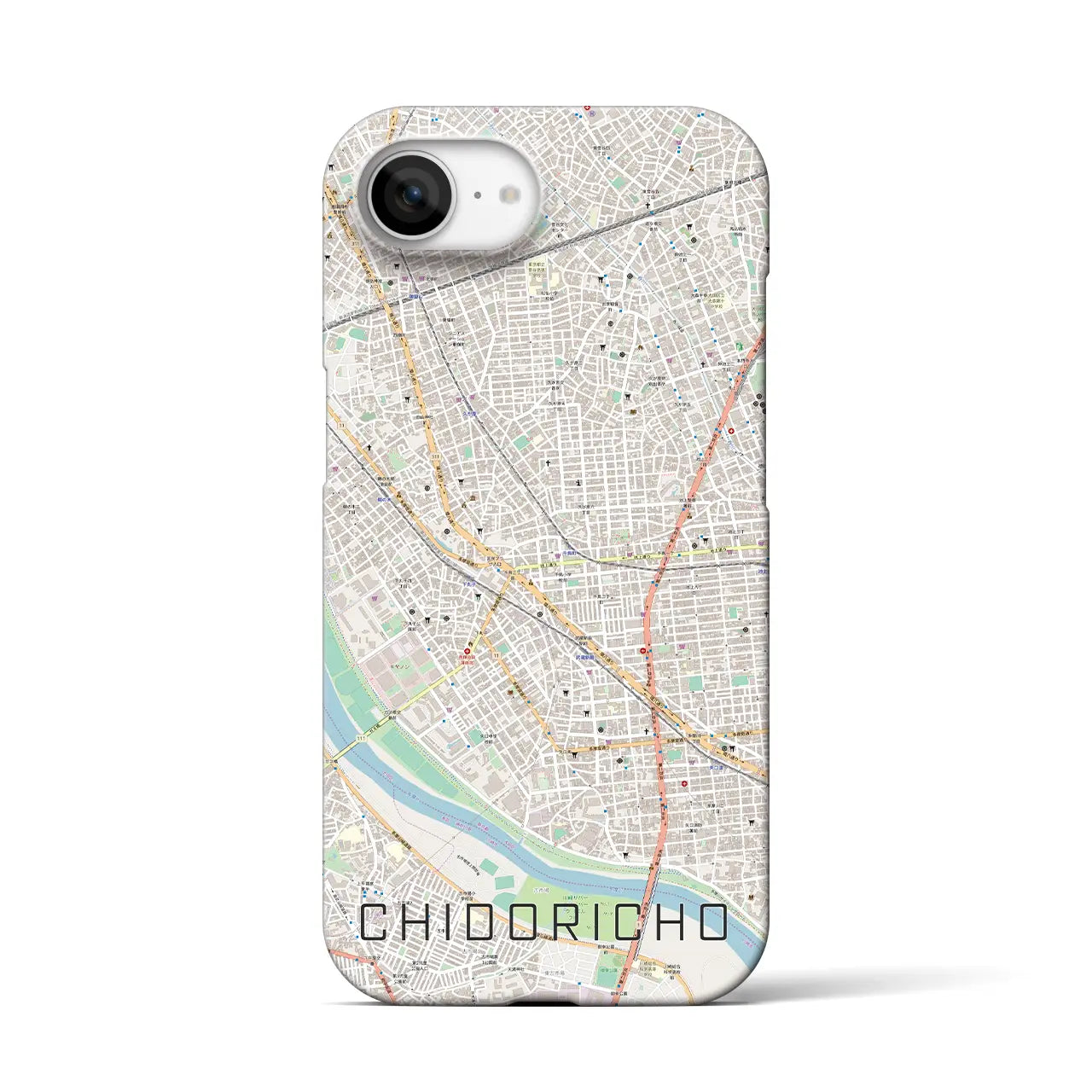【千鳥町（東京都）】地図柄iPhoneケース（バックカバータイプ）