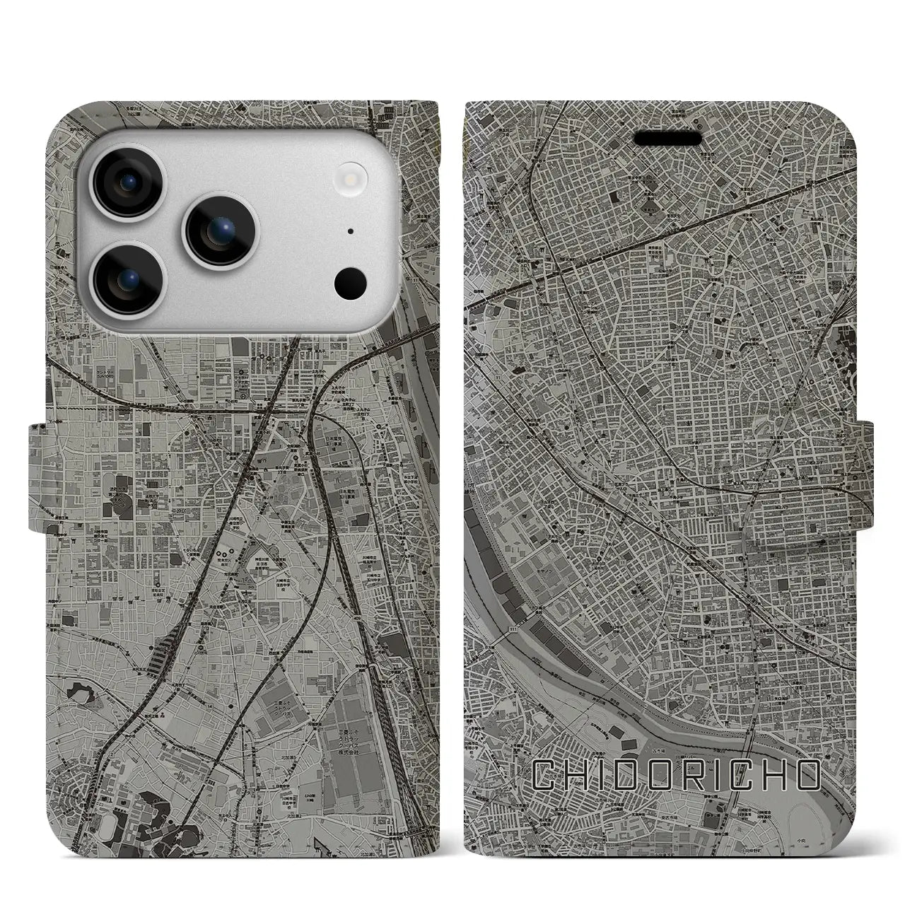 【千鳥町（東京都）】地図柄iPhoneケース（手帳タイプ）