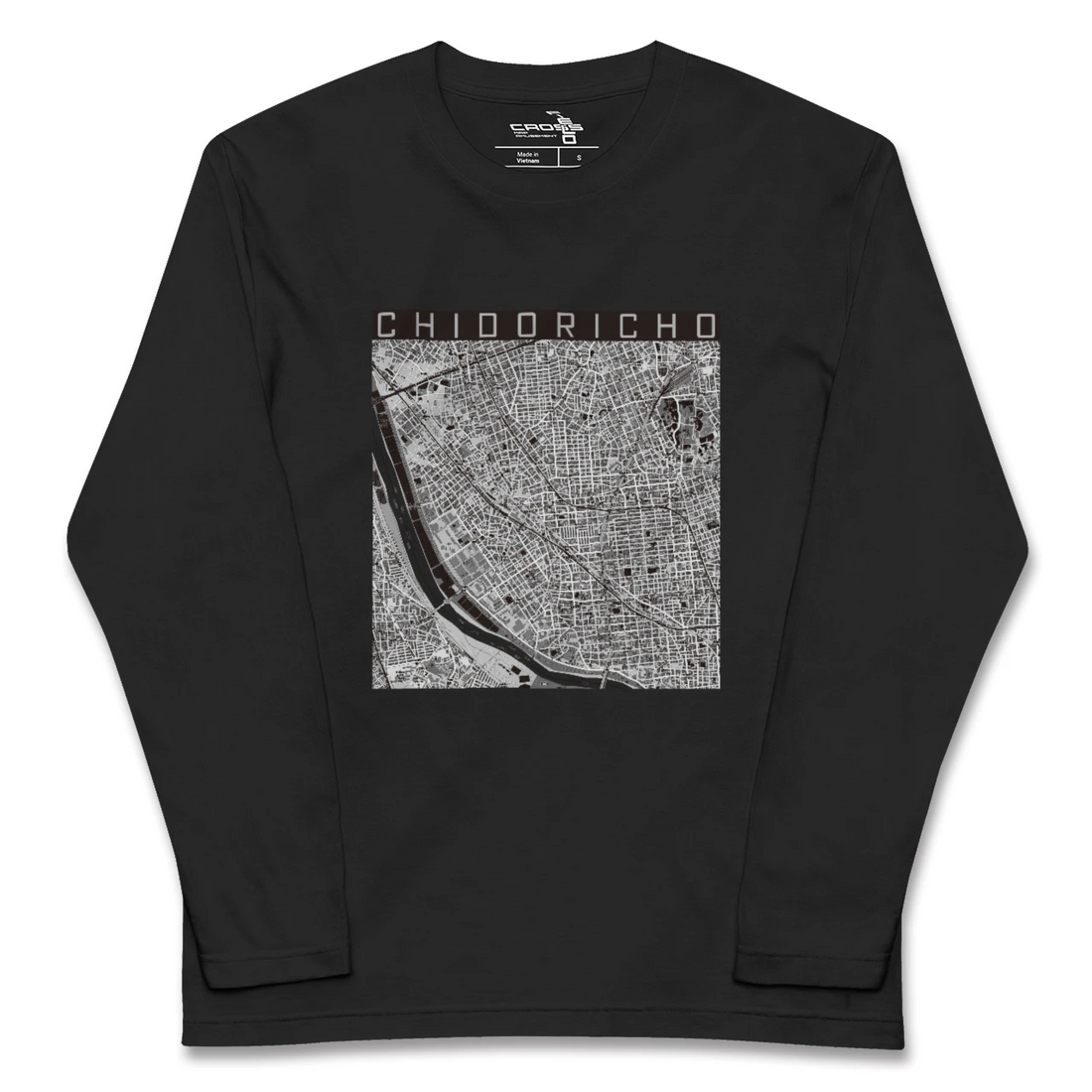 【千鳥町(東京都)】地図柄ロングスリーブTシャツ