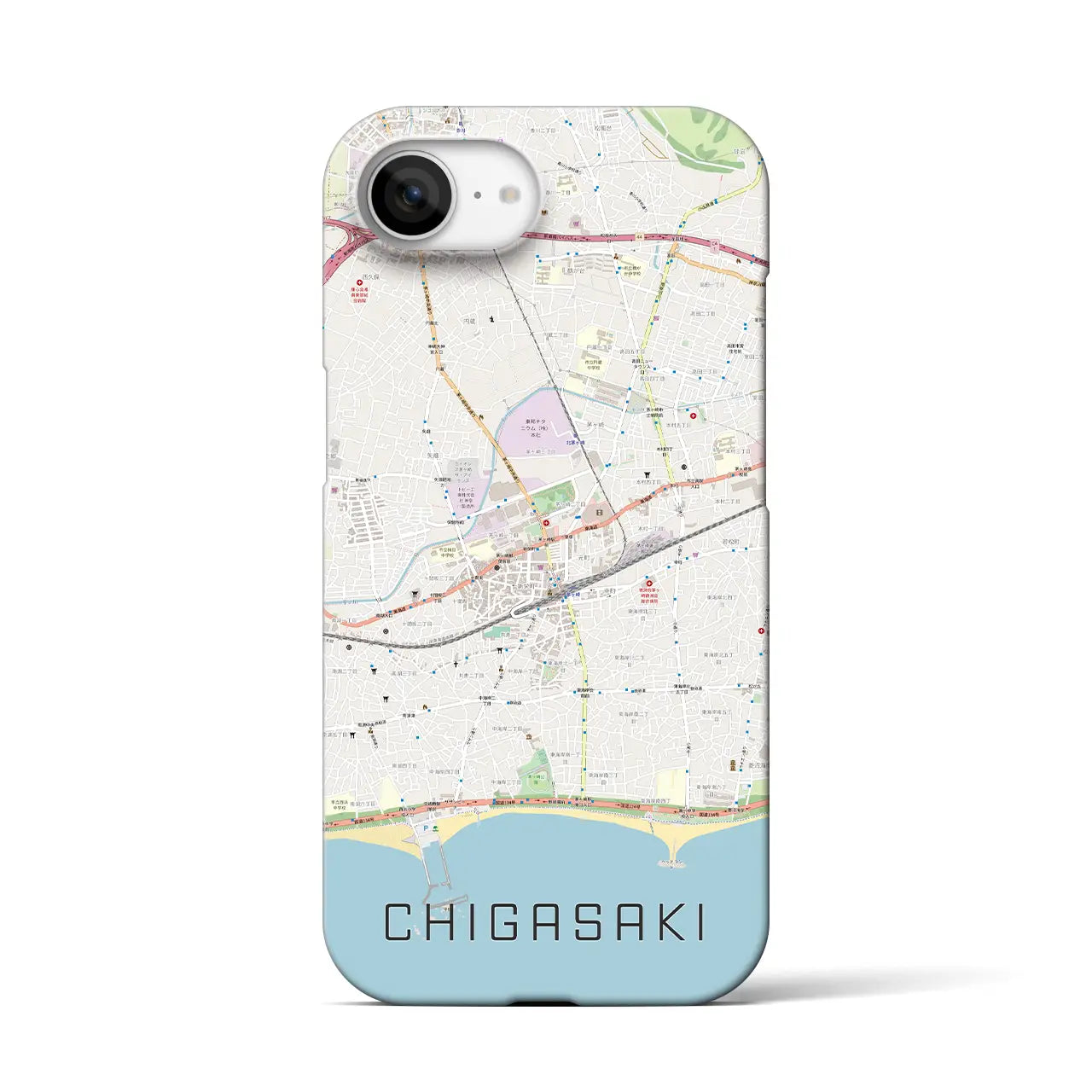 【茅ヶ崎2（神奈川県）】地図柄iPhoneケース（バックカバータイプ）