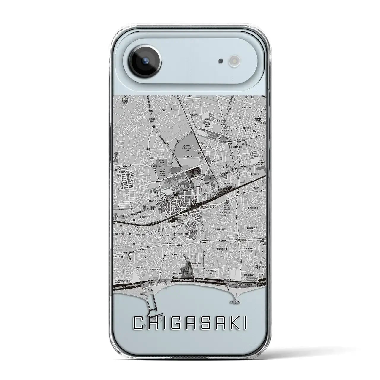 【茅ヶ崎2（神奈川県）】地図柄iPhoneケース（クリアタイプ）