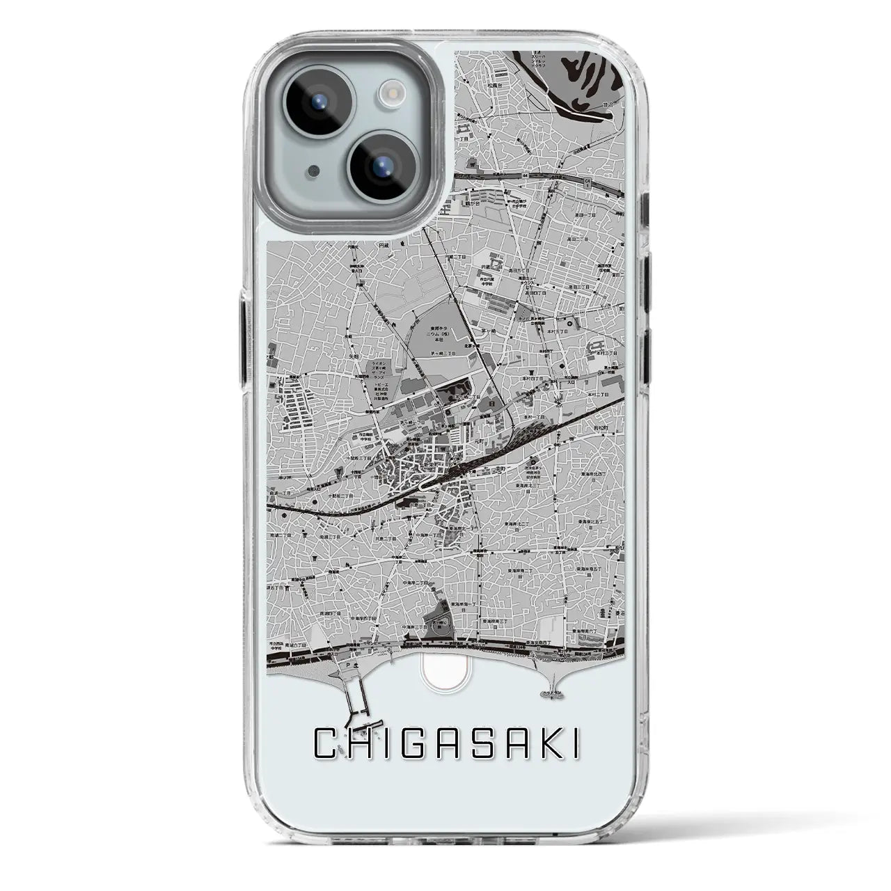 【茅ヶ崎2（神奈川県）】地図柄iPhoneケース（MagSafeタイプ）