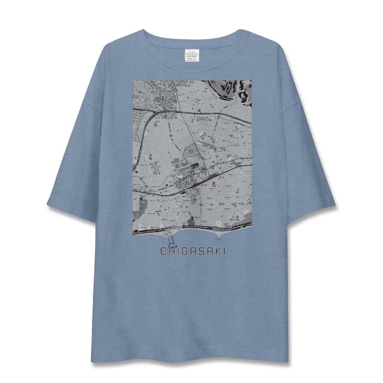 【茅ヶ崎2（神奈川県）】地図柄ビッグシルエットTシャツ