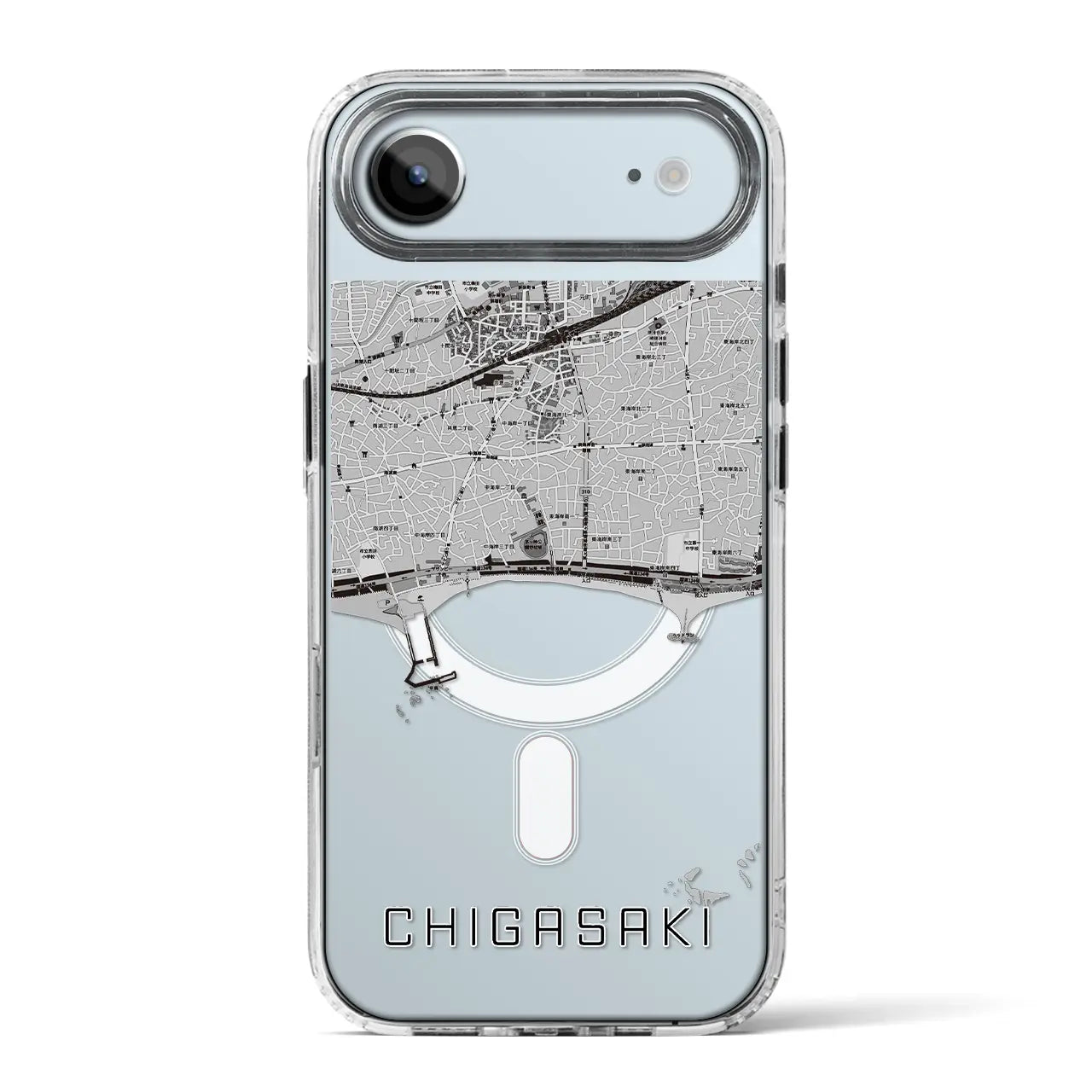 【茅ヶ崎（神奈川県）】地図柄iPhoneケース（MagSafeタイプ）