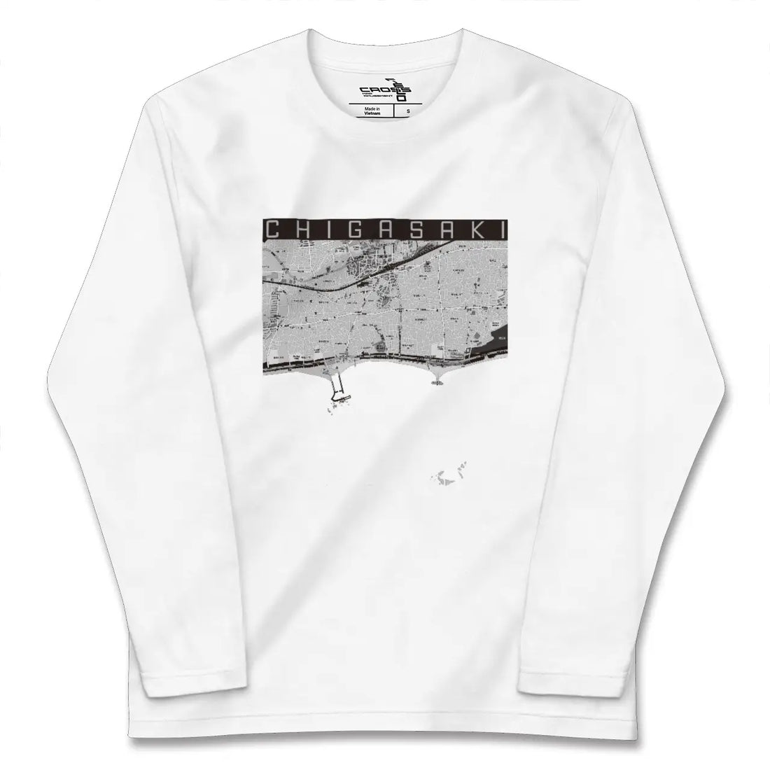 【茅ヶ崎（神奈川県）】地図柄ロングスリーブTシャツ
