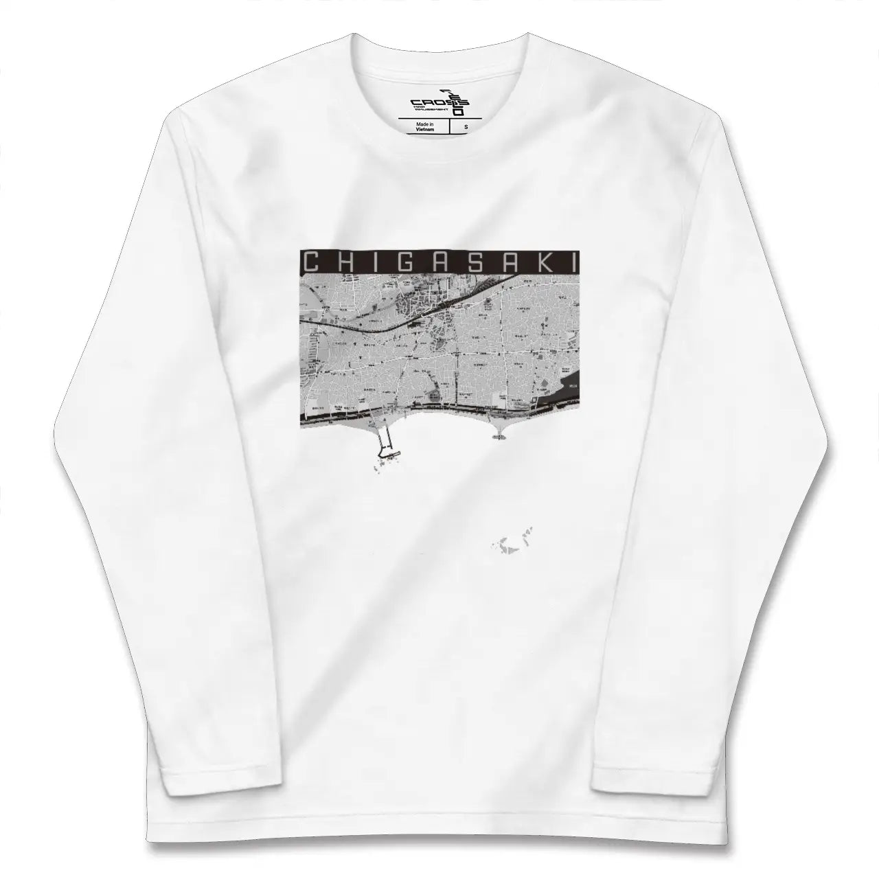 【茅ヶ崎（神奈川県）】地図柄ロングスリーブTシャツ