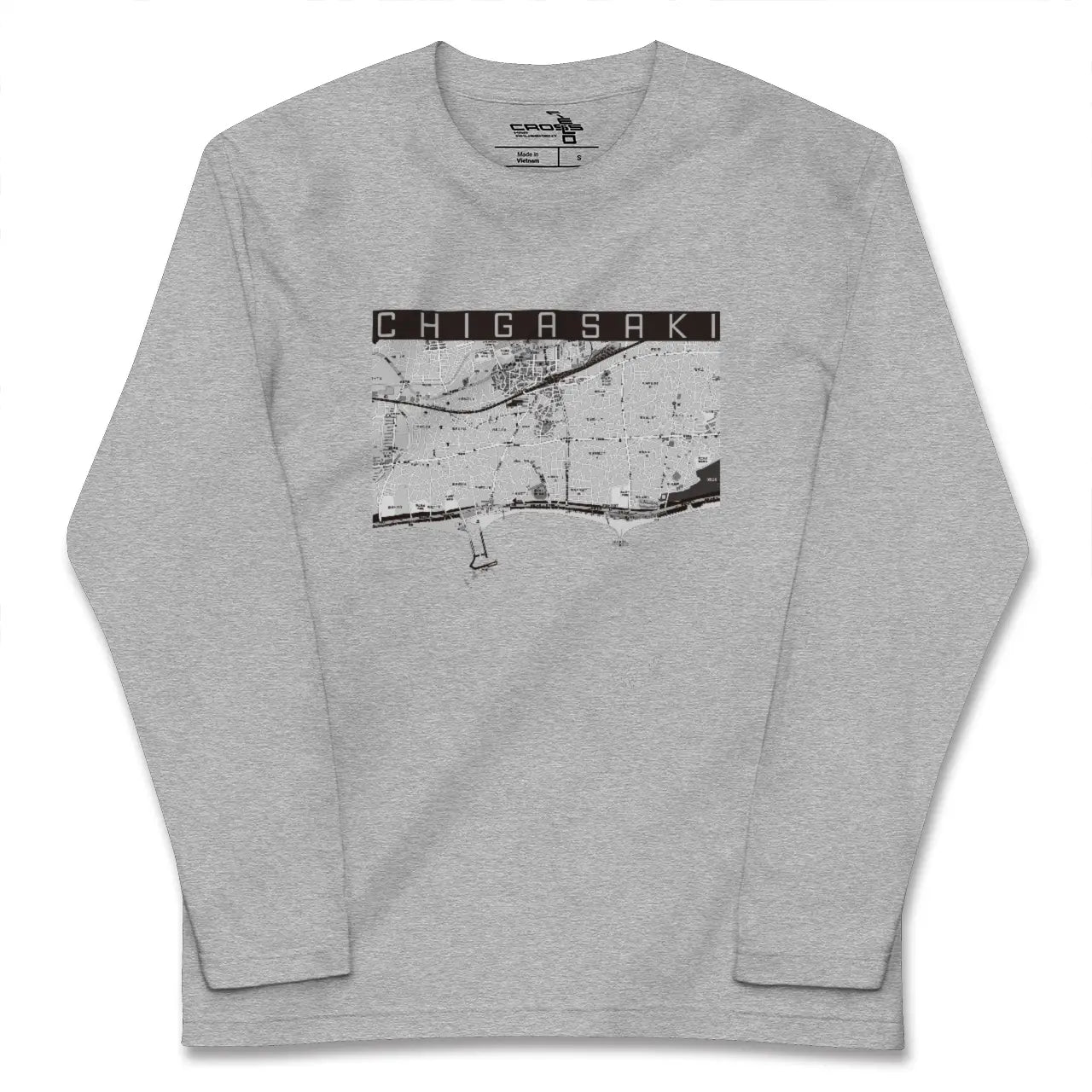 【茅ヶ崎（神奈川県）】地図柄ロングスリーブTシャツ
