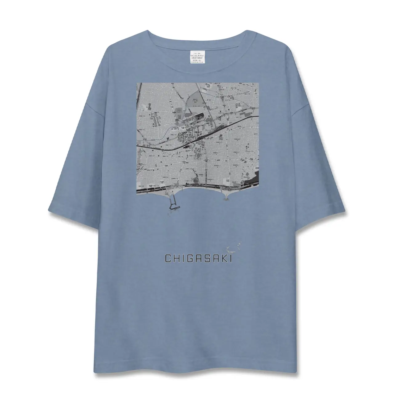 【茅ヶ崎（神奈川県）】地図柄ビッグシルエットTシャツ