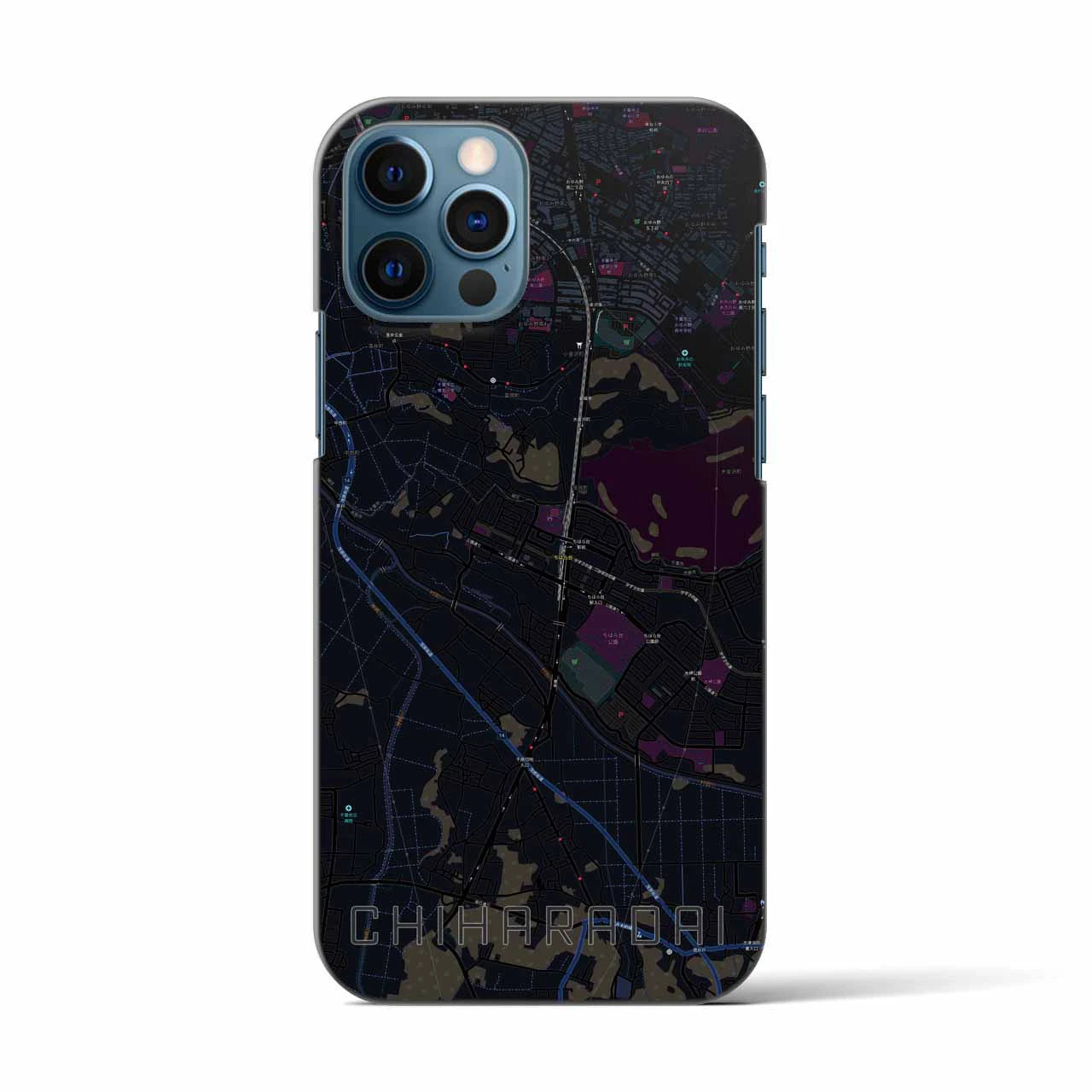 【ちはら台（千葉県）】地図柄iPhoneケース（バックカバータイプ）