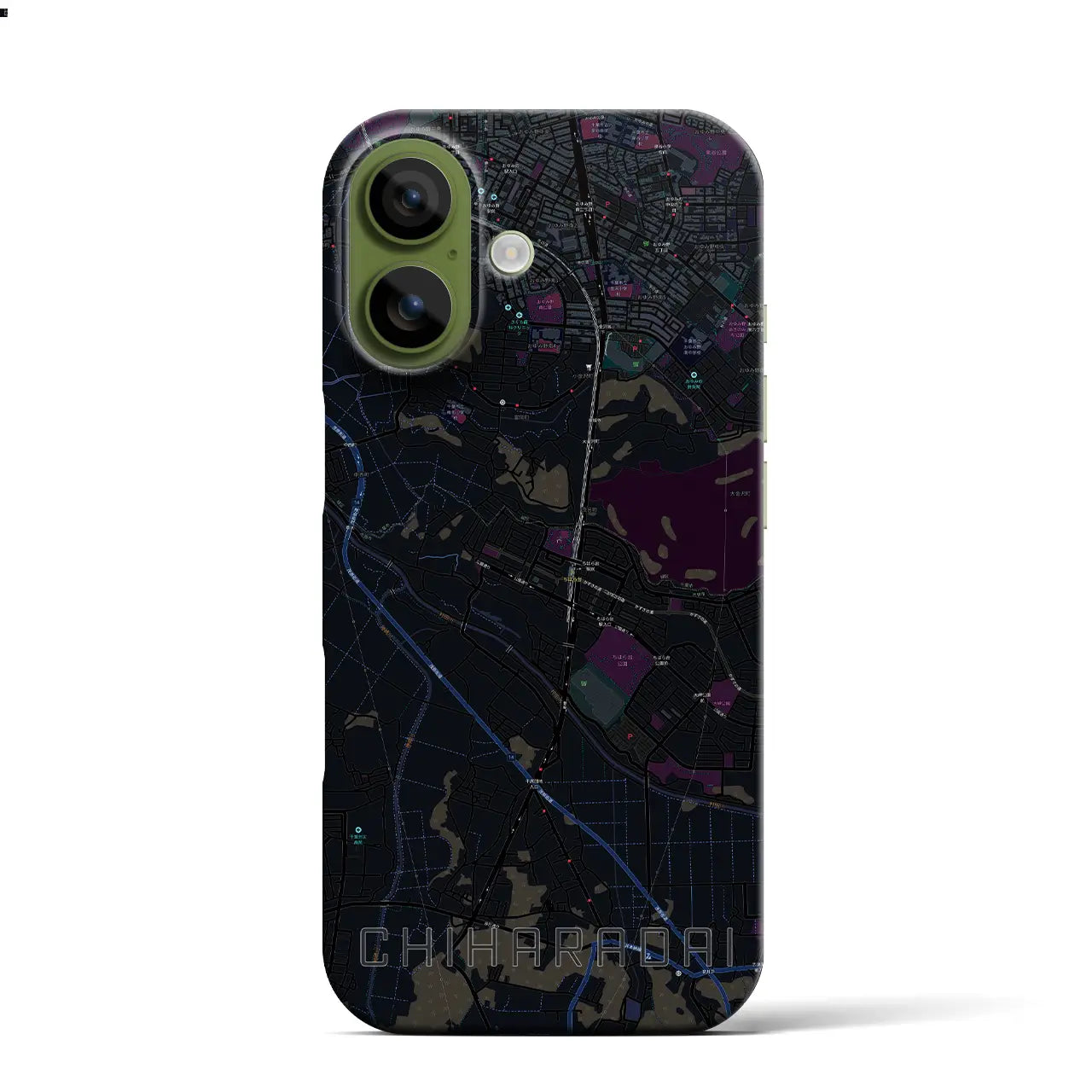 【ちはら台（千葉県）】地図柄iPhoneケース（バックカバータイプ）