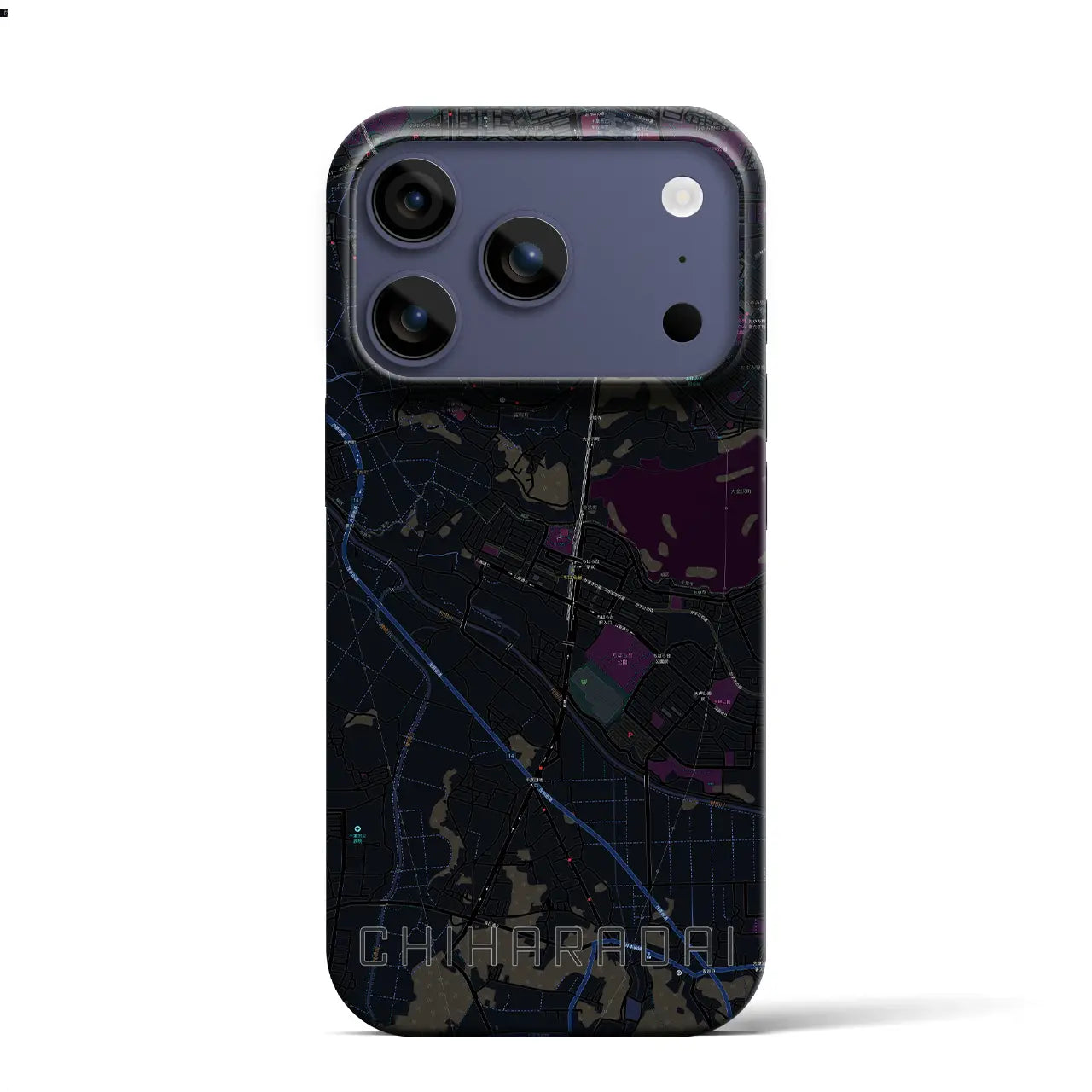 【ちはら台（千葉県）】地図柄iPhoneケース（バックカバータイプ）