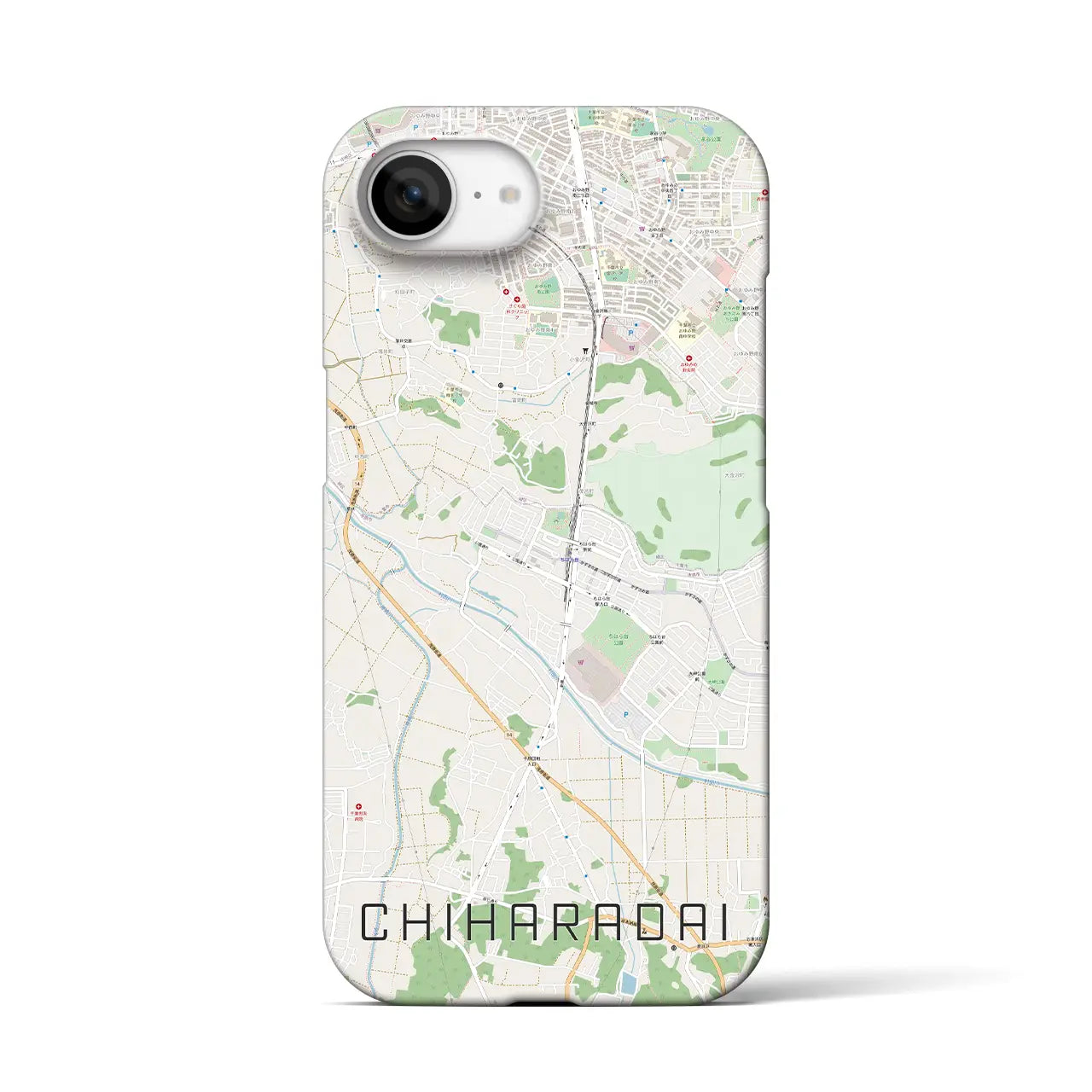 【ちはら台（千葉県）】地図柄iPhoneケース（バックカバータイプ）