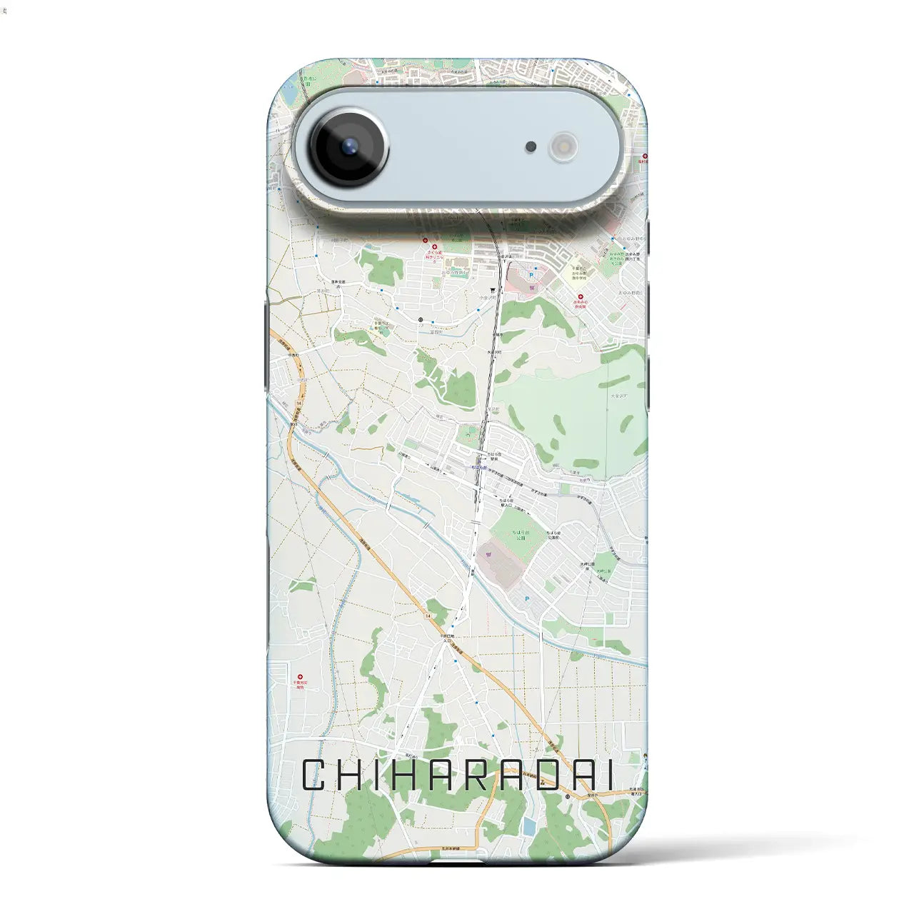 【ちはら台（千葉県）】地図柄iPhoneケース（バックカバータイプ）ブラック・iPhone 17 Pro Max 用