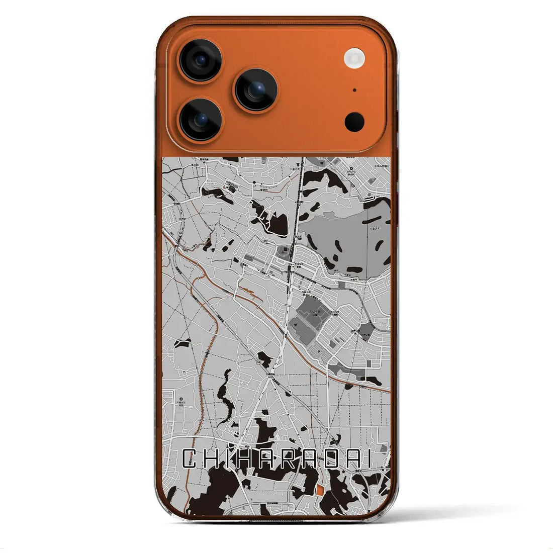 【ちはら台（千葉県）】地図柄iPhoneケース（クリアタイプ）