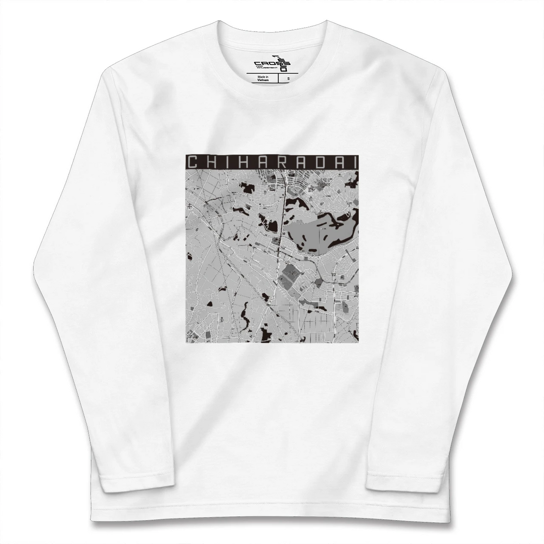 【ちはら台(千葉県)】地図柄ロングスリーブTシャツ