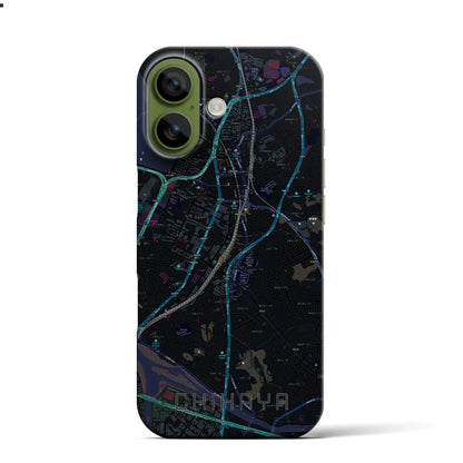 【千早（福岡県）】地図柄iPhoneケース（バックカバータイプ）