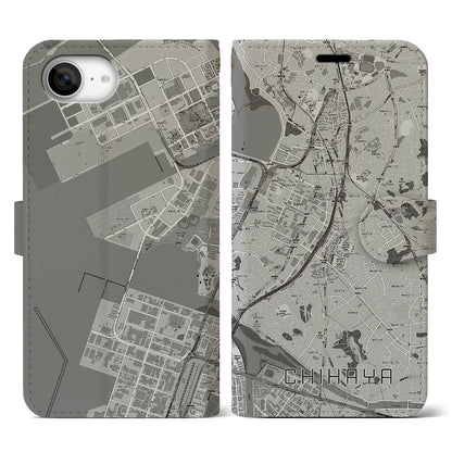 【千早（福岡県）】地図柄iPhoneケース（手帳タイプ）