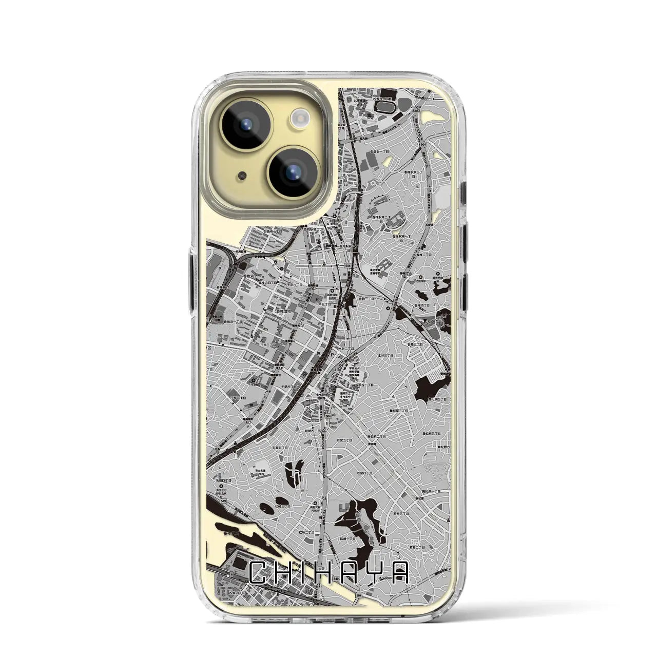 【千早（福岡県）】地図柄iPhoneケース（MagSafeタイプ）