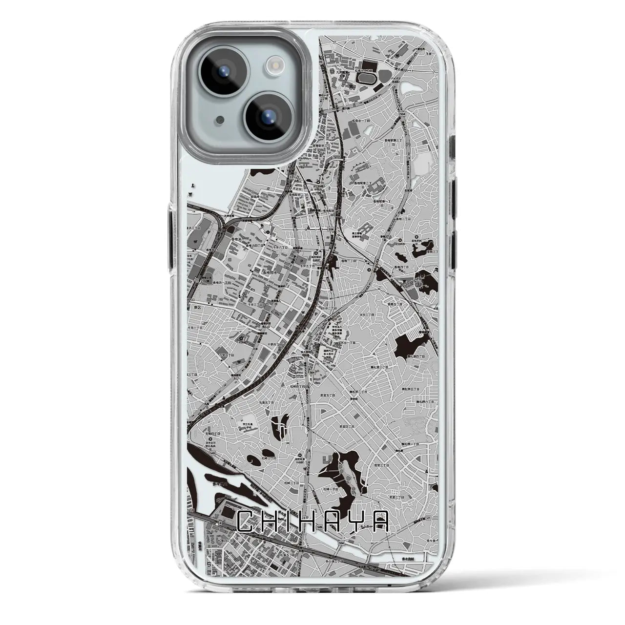 【千早（福岡県）】地図柄iPhoneケース（MagSafeタイプ）