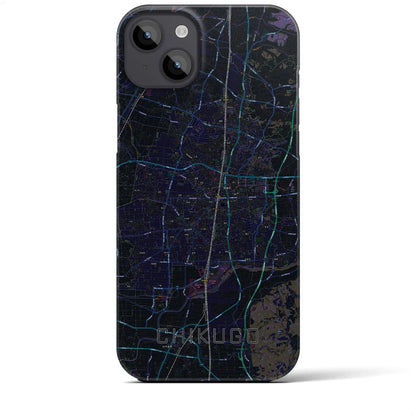 【筑後（福岡県）】地図柄iPhoneケース（バックカバータイプ）