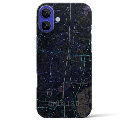 【筑後（福岡県）】地図柄iPhoneケース（バックカバータイプ）