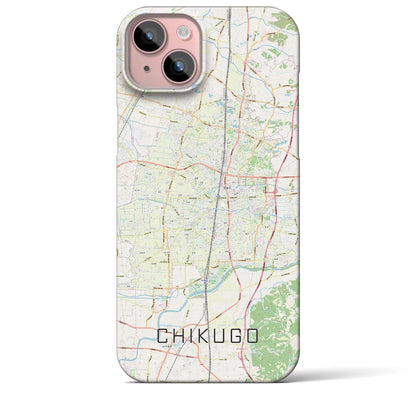【筑後（福岡県）】地図柄iPhoneケース（バックカバータイプ）
